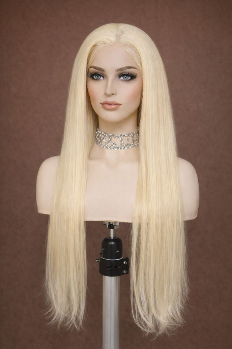 Blonde Brazilian Straight HD Lace Front Human Hair Wig