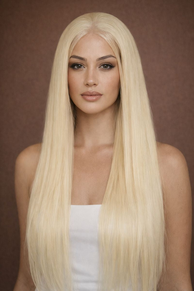 Blonde Brazilian Straight HD Lace Front Human Hair Wig