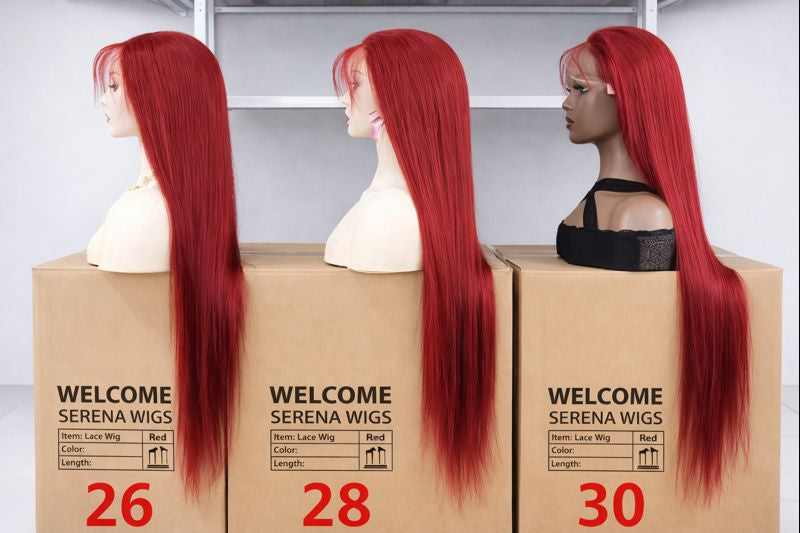 Hot Red Straight HD Lace Front Human Hair Wig – Bold Look