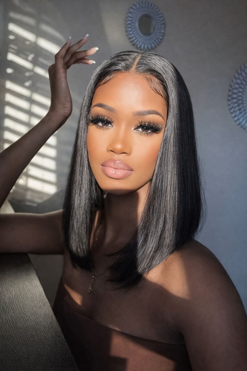 Straight Glueless Human Hair Bob Wig