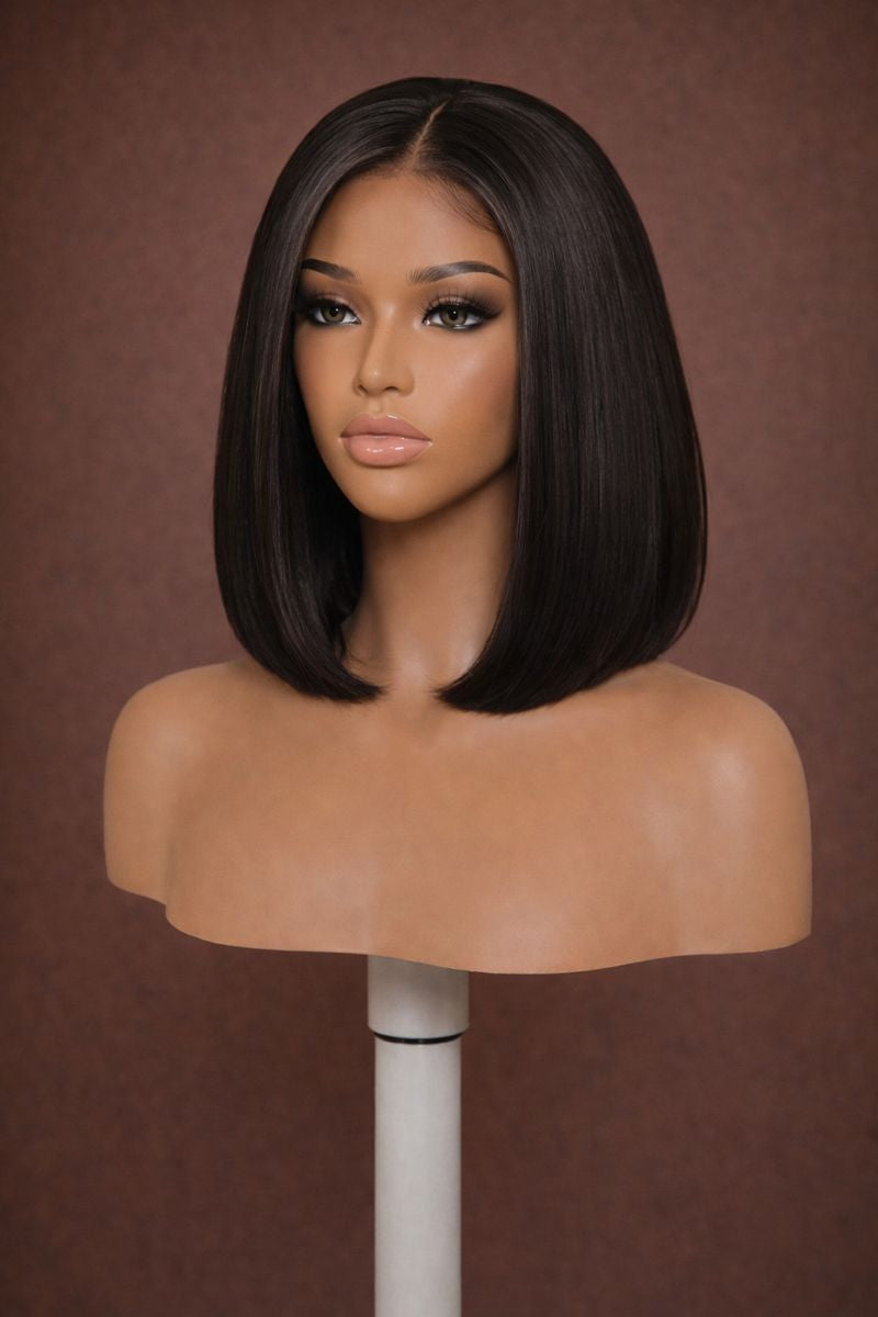 Straight Glueless Human Hair Bob Wig