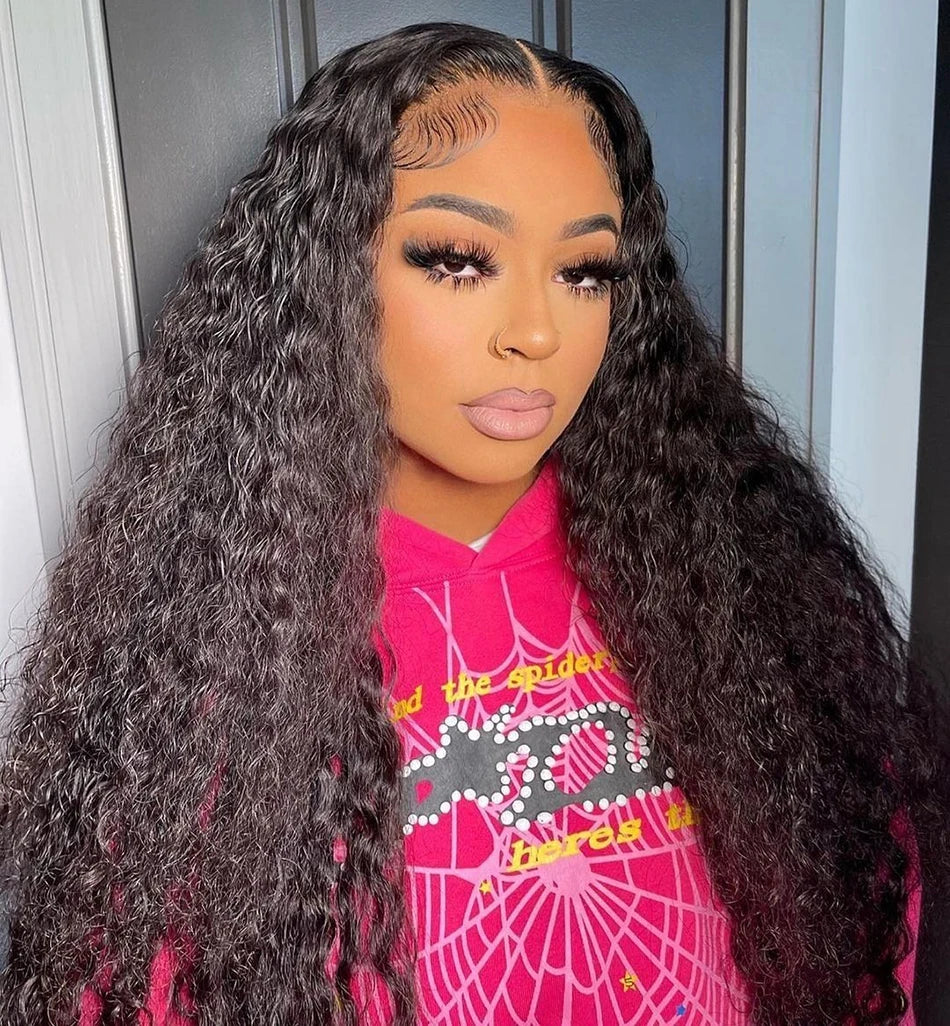 Serena 30" Exotic Jerry Curly Wave Human Hair Wig – 13x6 HD Lace Front, Pre-Plucked