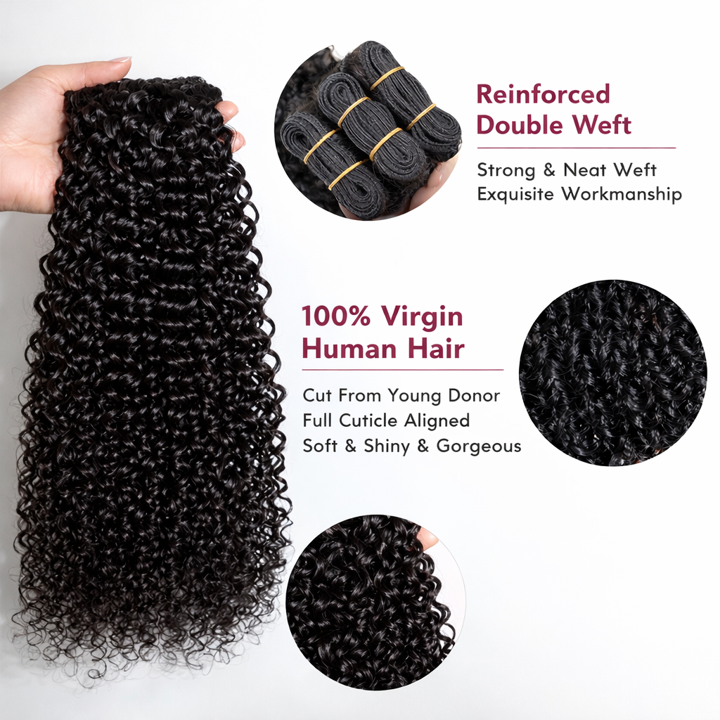 Brazilian Kinky Curly Human Hair Bundle (single)
