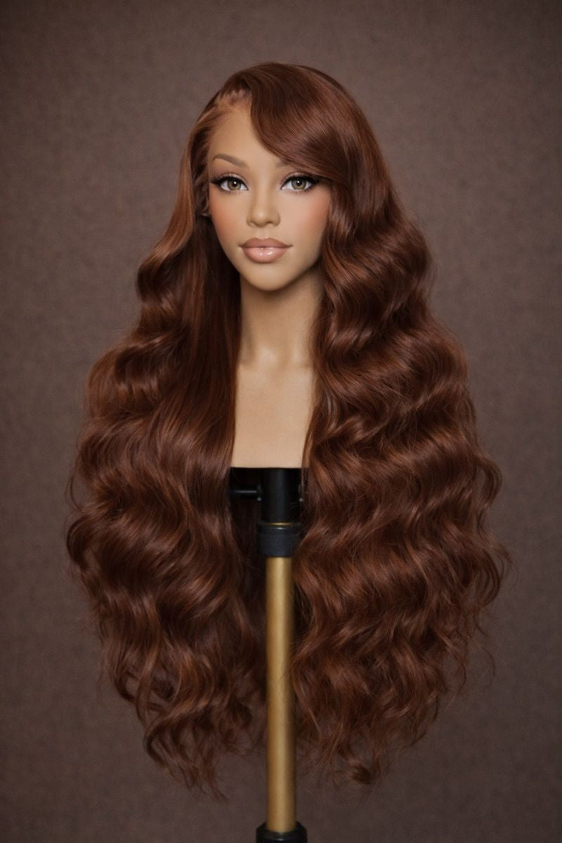 Chocolate Brown Body Wave HD Lace Front Human Hair Wig