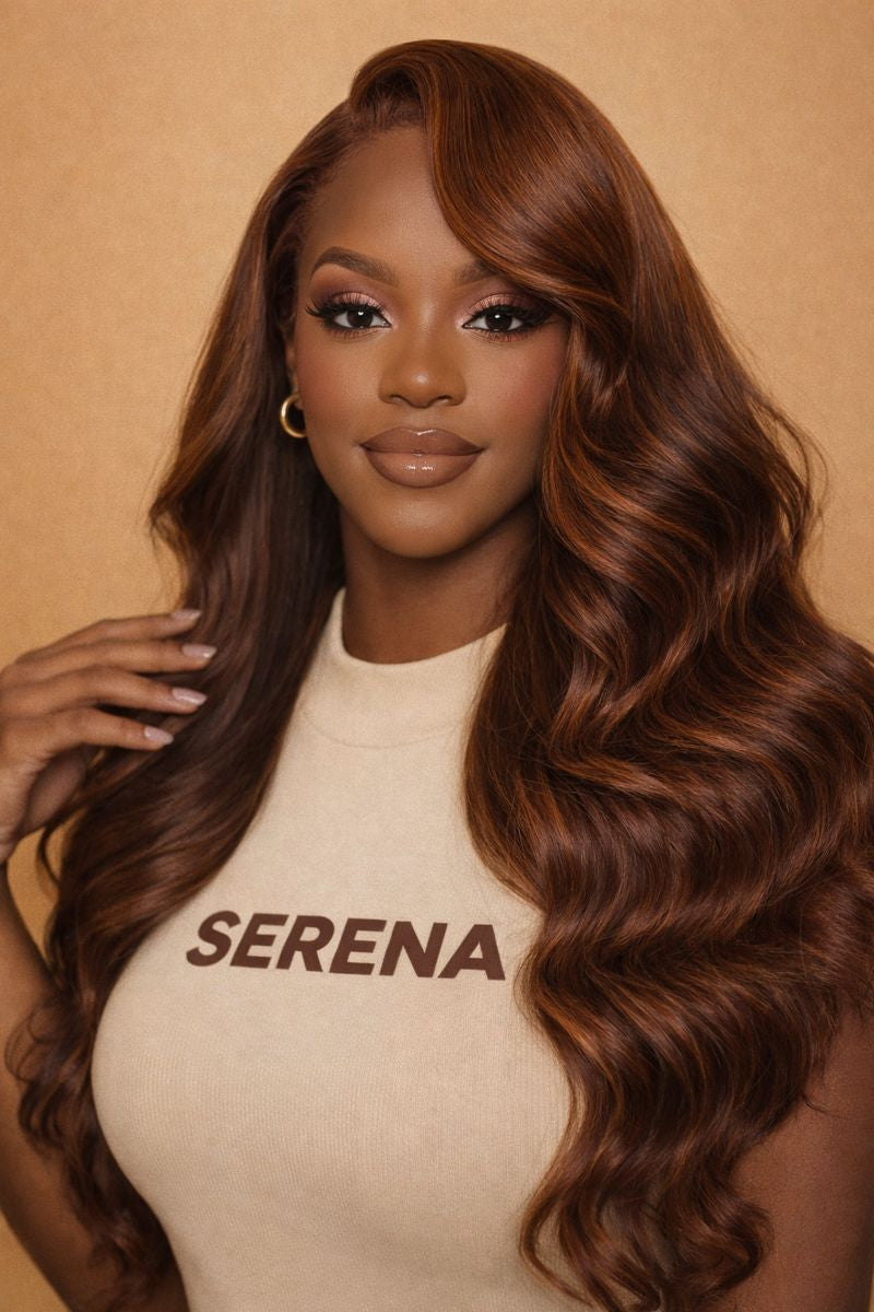 Chocolate Brown Body Wave HD Lace Front Human Hair Wig