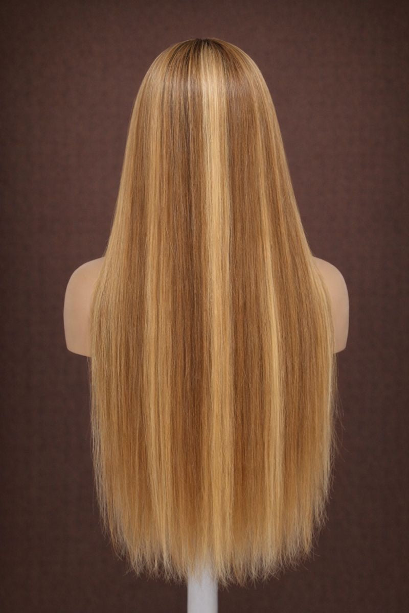 Ginger Blonde Straight Glueless HD Lace Front Human Hair Wig