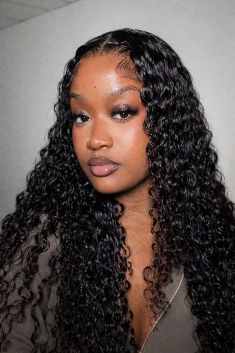 Water Wave Glueless HD Lace Closure Human Hair Wig