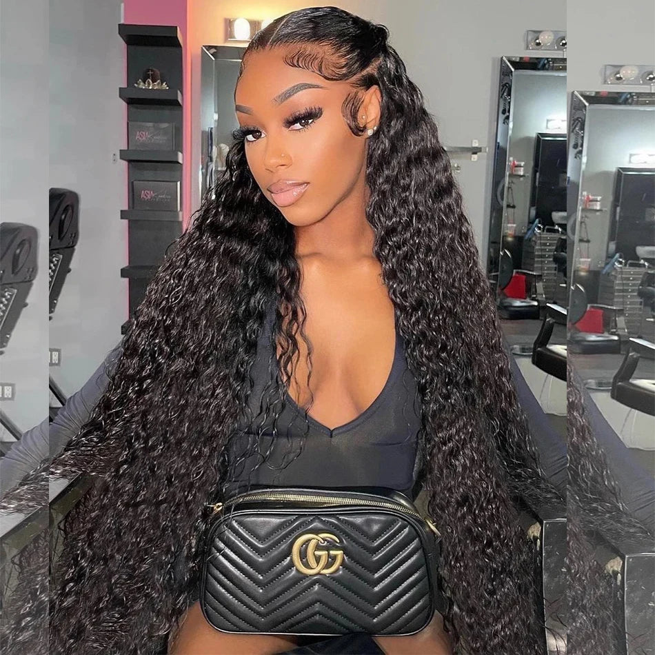 Serena Water Wave HD Lace Front Wig – 13x6, 40", Full & Bouncy, Jerry Curly