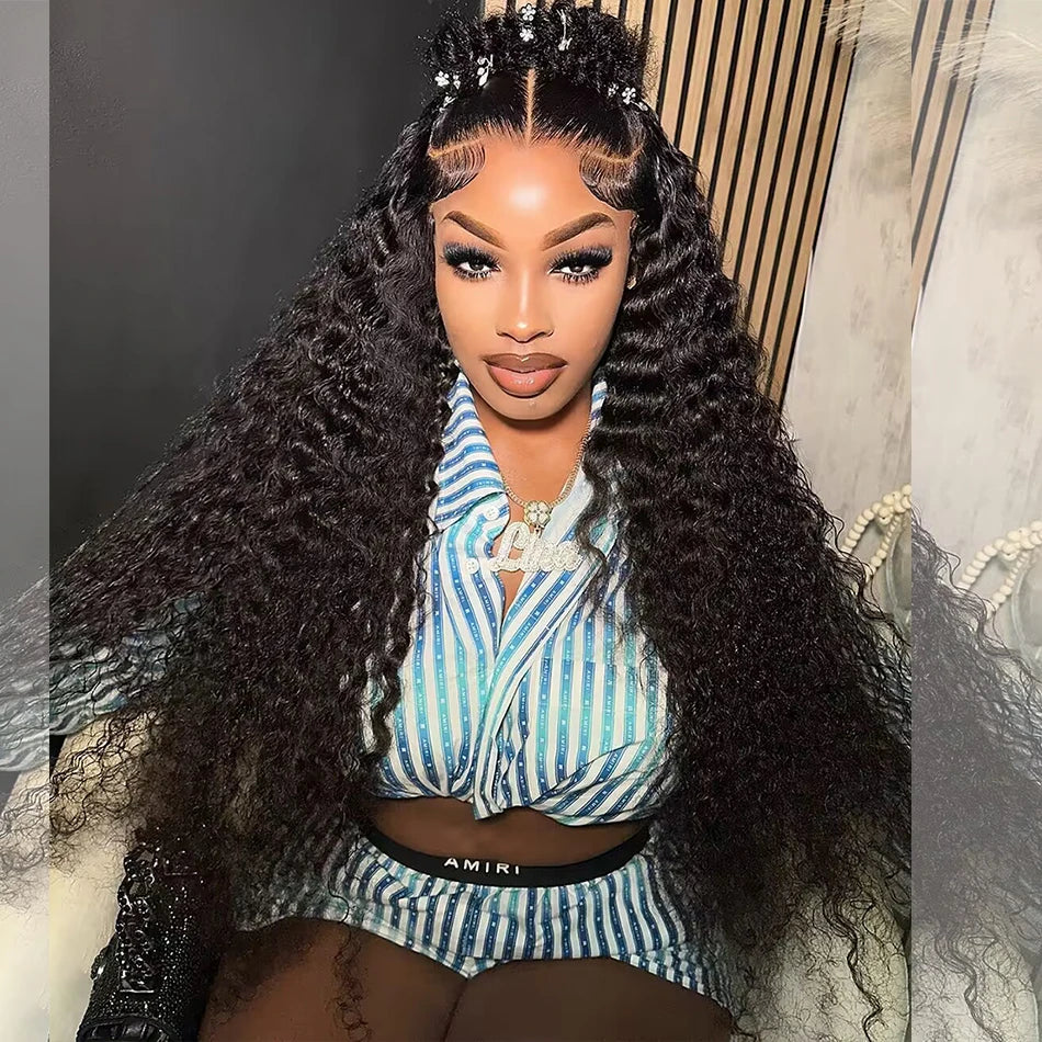 Serena Water Wave HD Lace Front Wig – 13x6, 40", Full & Bouncy, Jerry Curly