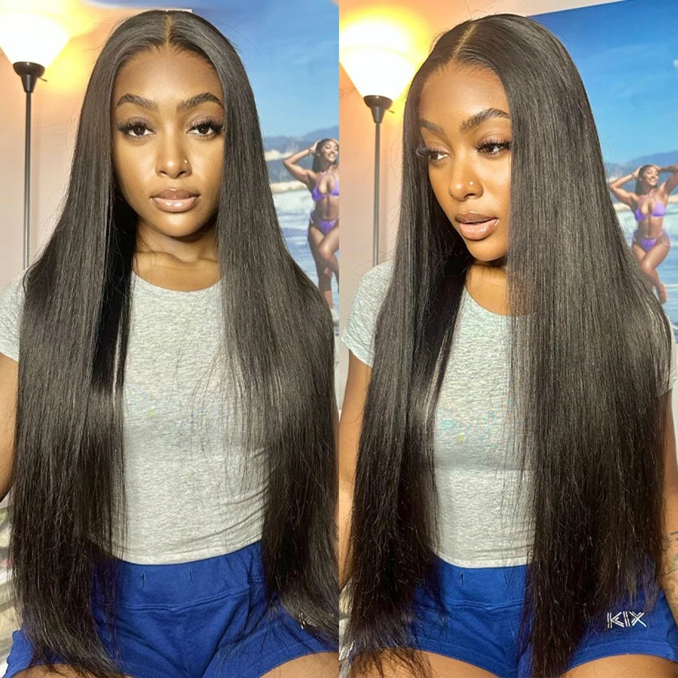 Serena Straight Glueless HD Lace Wig – 6x4, Pre-Cut & Bleached Knots