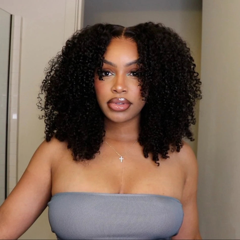 Serena Short Curly Glueless Lace Wig – 6x5, Ready to Wear, Ombre Brown/Blonde/99J