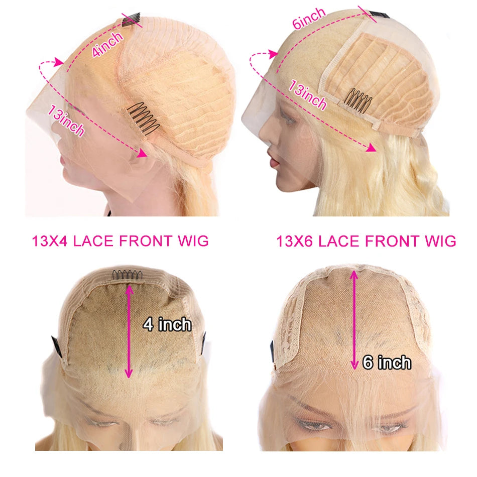 Serena 613 Blonde Brazilian Straight HD Lace Wig – 13x6 Transparent Frontal, Dyeable