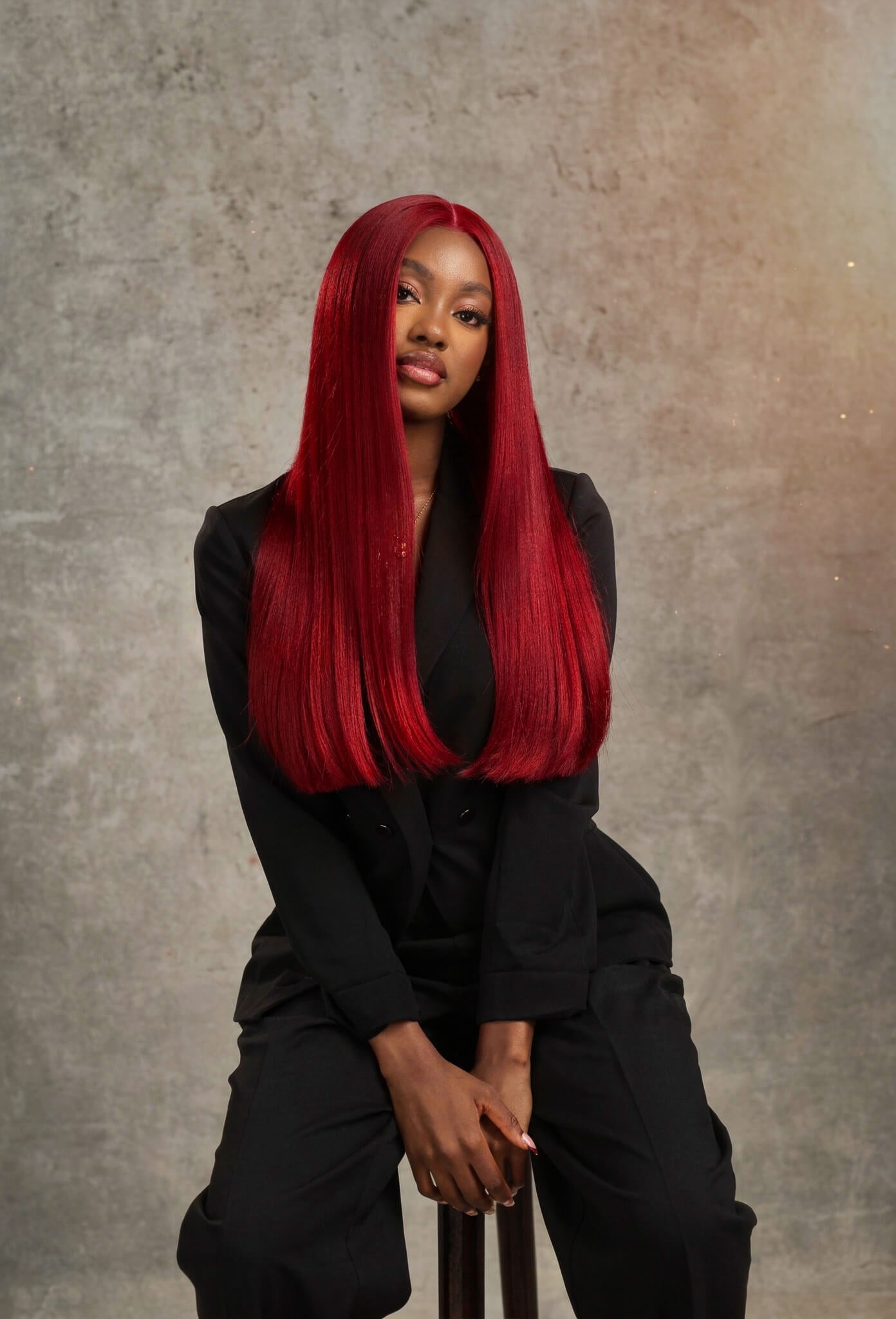 Hot Red Straight HD Lace Front Human Hair Wig – Bold Look