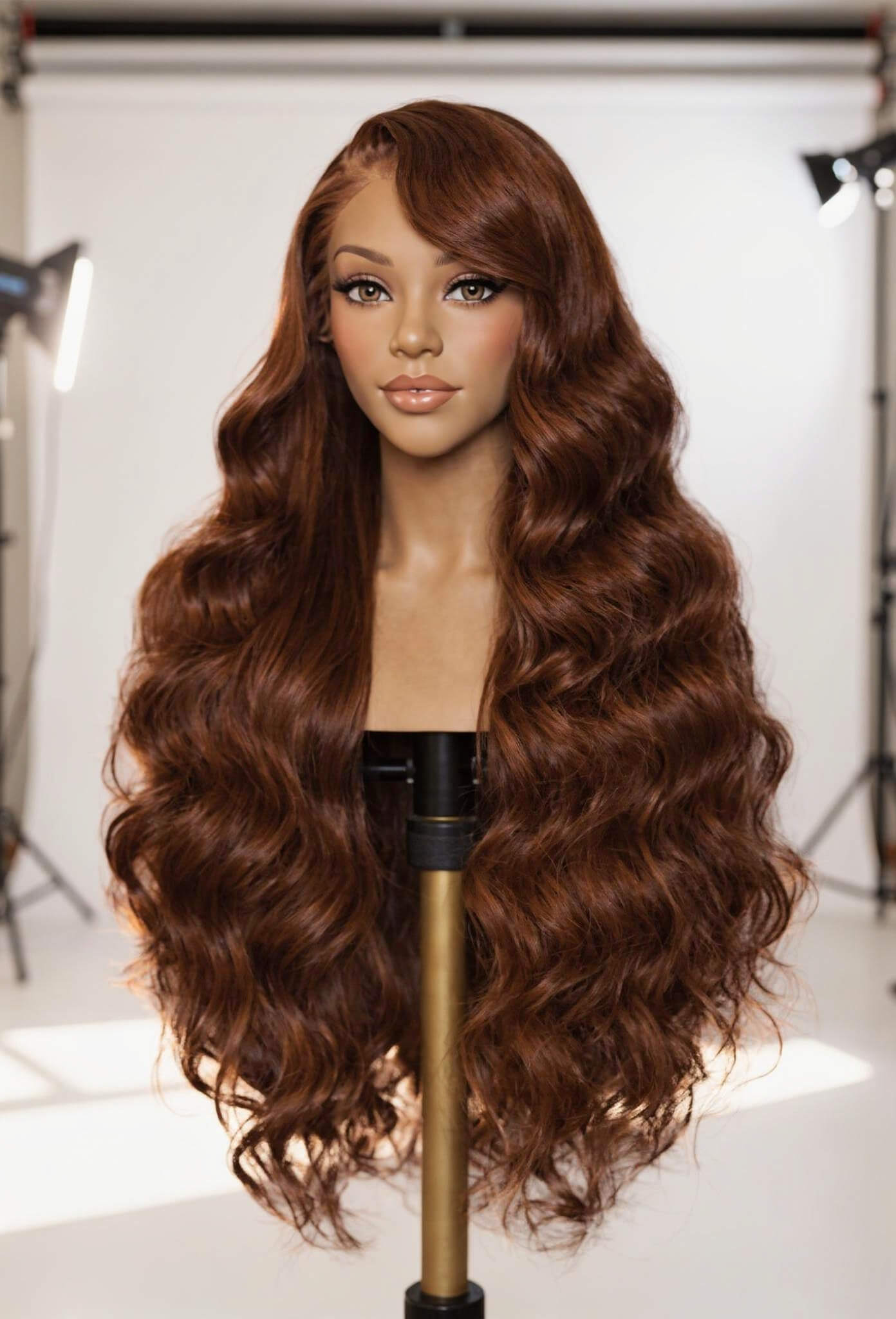 Chocolate Brown Body Wave HD Lace Front Human Hair Wig