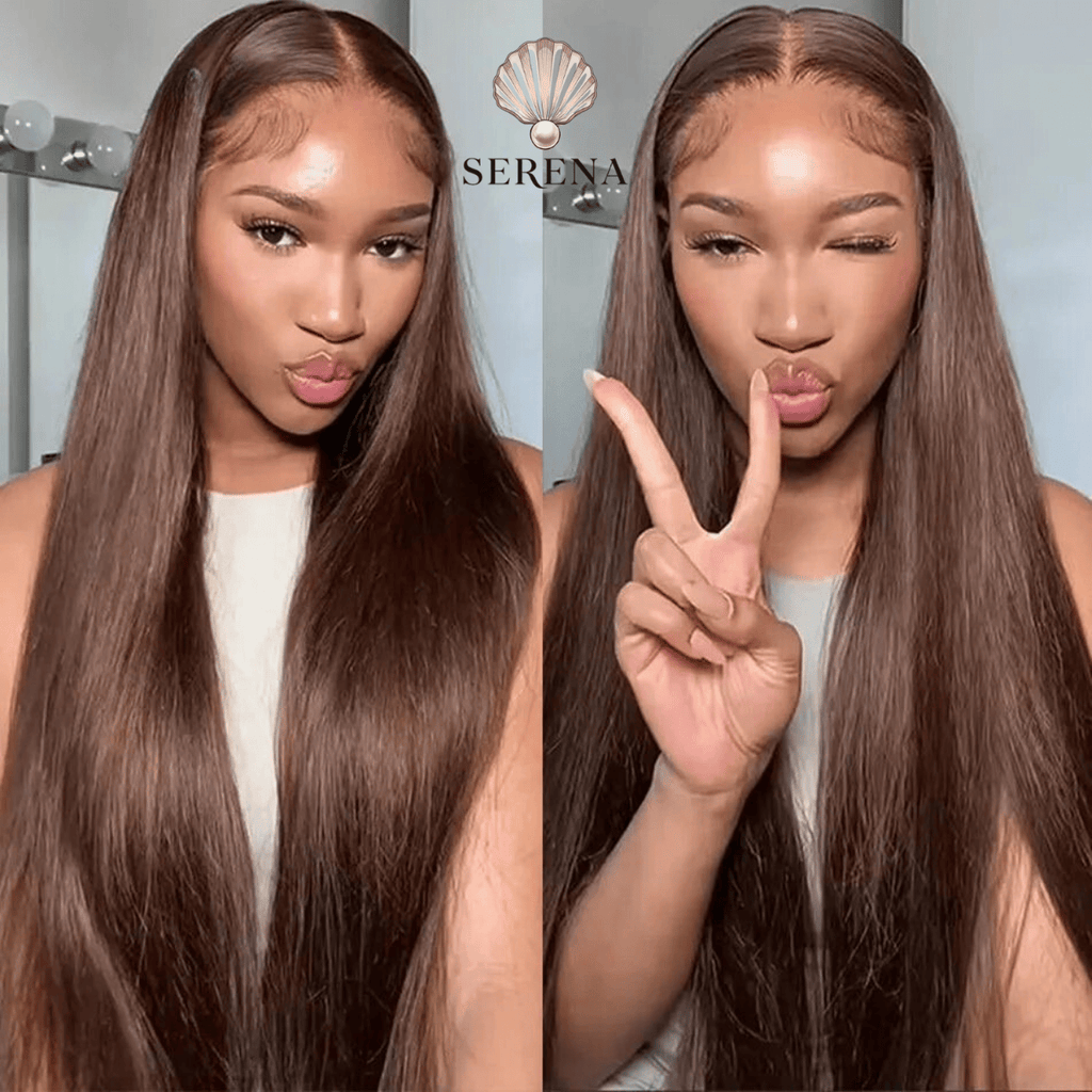 Chocolate Brown 13x4 HD Lace Front Wig – 30” Raw Brazilian Straight Hair