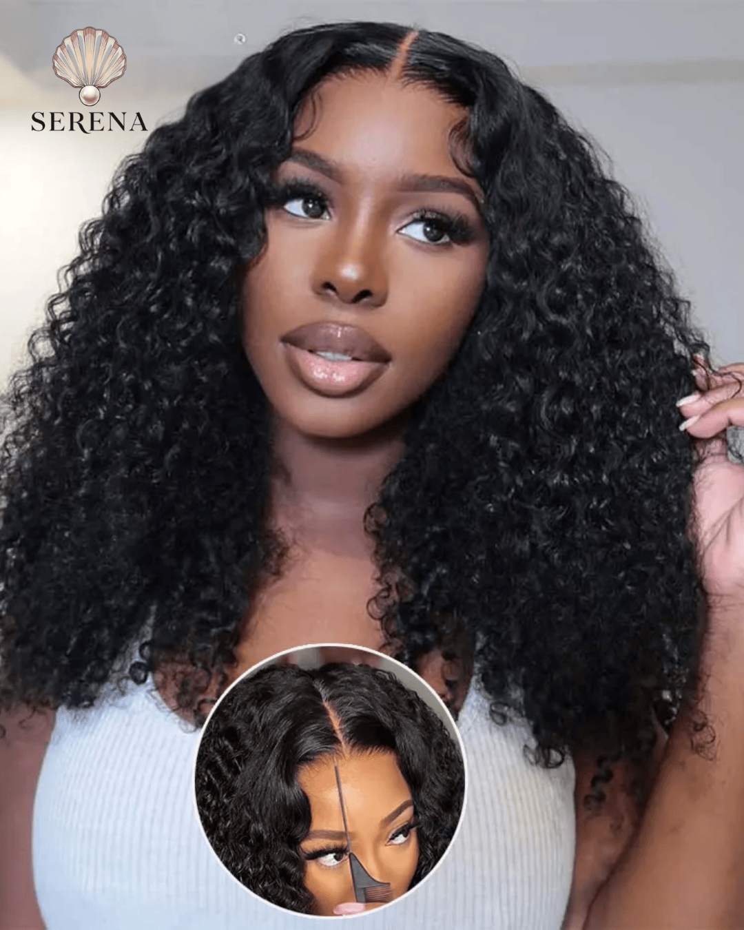 Jerry Curly Glueless HD Lace Wig – 6x4, Pre-Cut, Bleached Knots, 210% Density