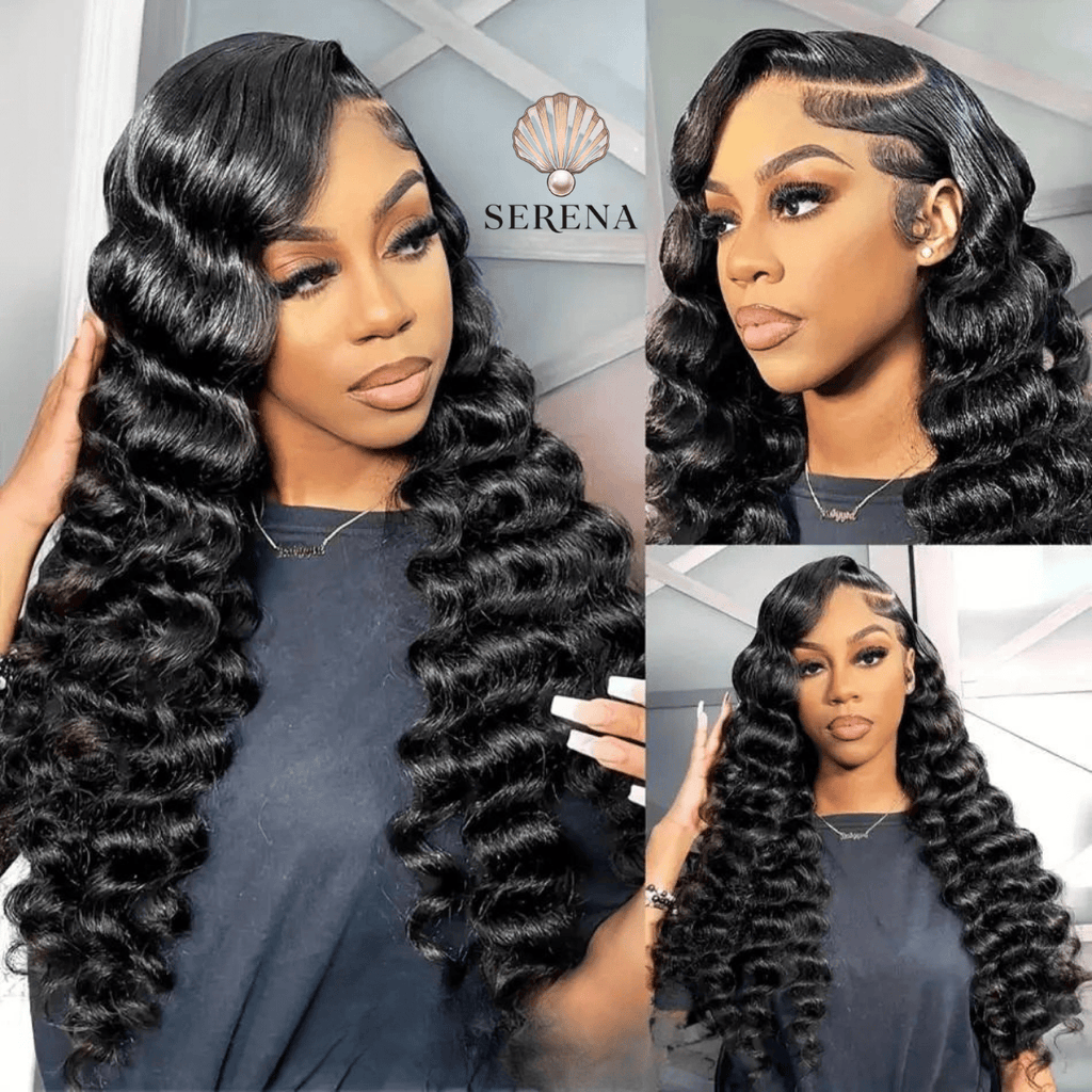 Wiggogo Loose Deep Wave Wig 13x6 Hd Lace Frontal Wig Curly 100% Human Hair Preplucked 13x4 Water Wave Front Wigs For Black Women