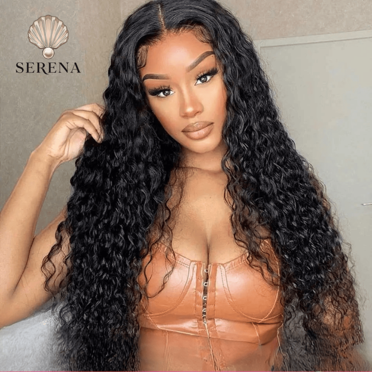 Glueless Wigs Human Hair Ready To Wear Water Wave 210% Density 5x5 HD Transparent Glueless Lace Closure Human Hair Wigs