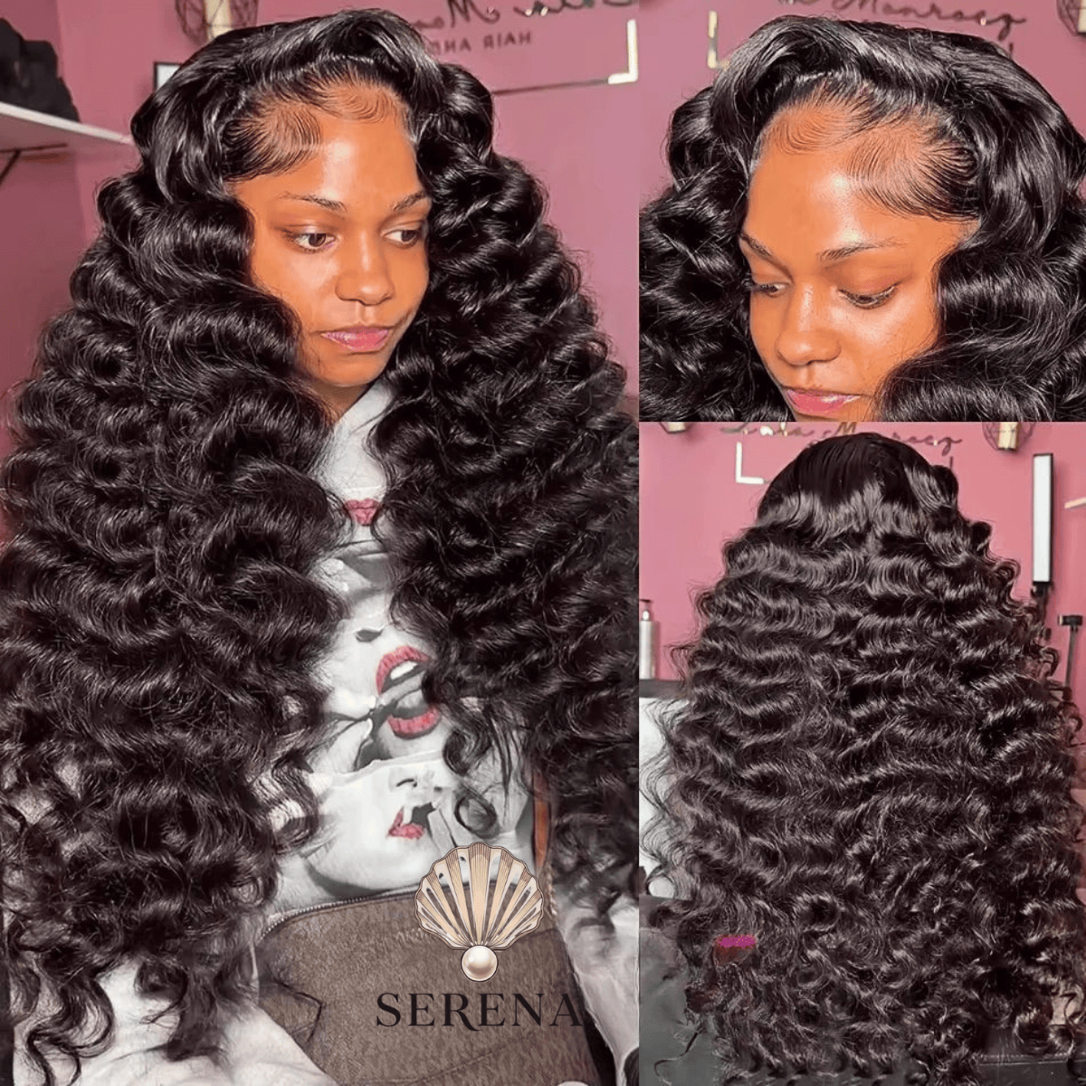 Wiggogo Loose Deep Wave Wig 13x6 Hd Lace Frontal Wig Curly 100% Human Hair Preplucked 13x4 Water Wave Front Wigs For Black Women